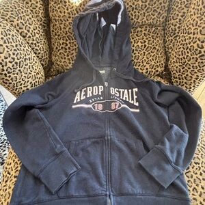Aeropostale Dark Blue Large Zip-Up Hoodie